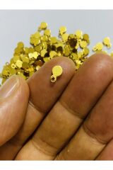 Gold Mini Kulplu Oya, Abiye, Halhal, Bileklik, Kolye. Pleksi (KALIN) Plastik El Işleme Pul. 20gr.