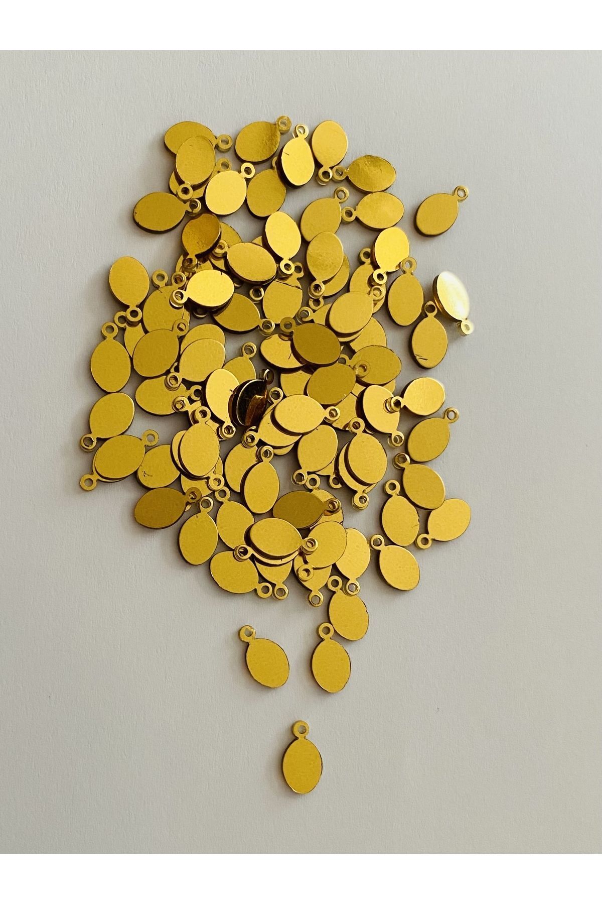 Gold Oval Oya, Abiye, Halhal, Bileklik, Kolye. Pleksi (KALIN) Plastik El Işleme Pul. 20gr.