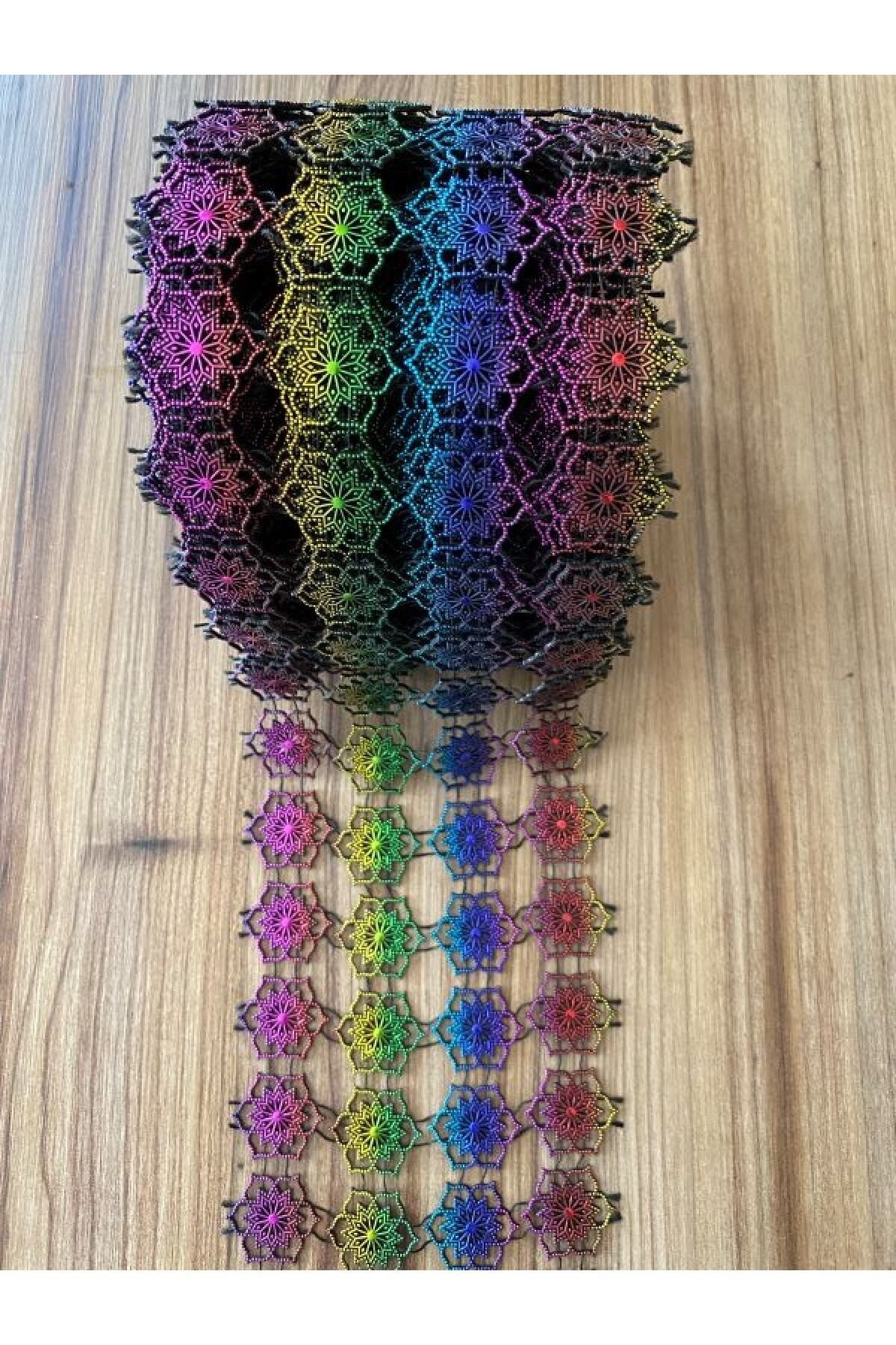 Gökkuşağı Yıldız Dekoratif Şerit 2.8cm