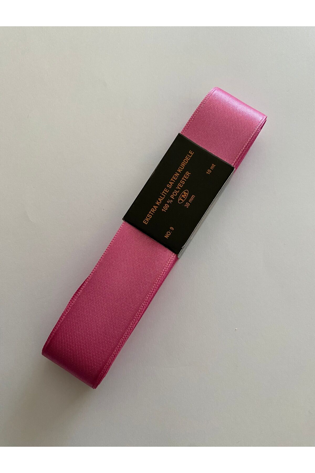 3cm x 10m Saten Kurdele. Koyu Pembe