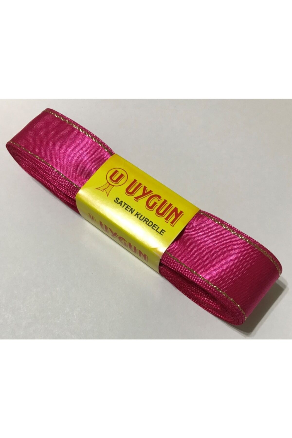 3cm X 10m Simli Saten Kurdele Fuşya