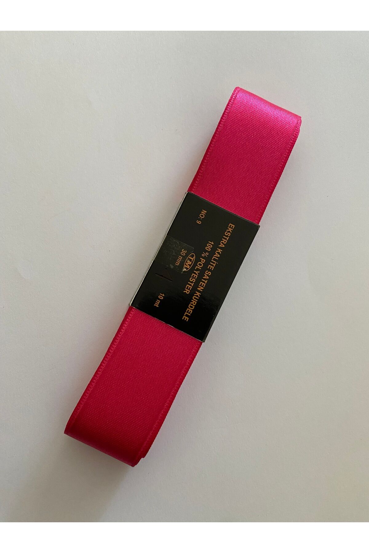 3cm x 10metre. Saten Kurdele. Açık Fuşya.