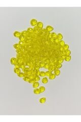 Gözyaşı Damla Plastik Boncuk. 25 Gram. Takriben 170-175 Adet. Sarı.