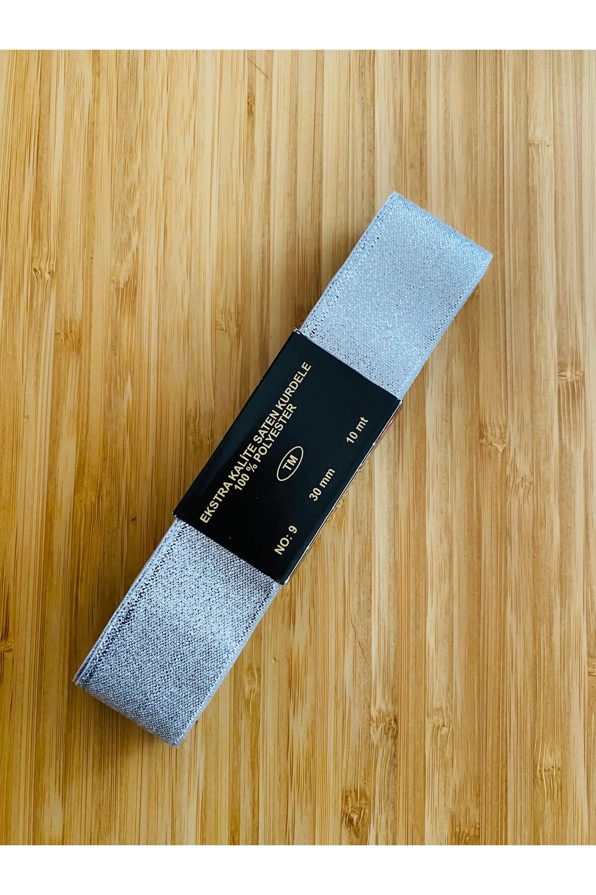 3cm x 10metre. Sim Kurdele. Gümüş rengi.