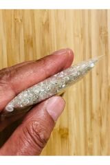 Üçgen Kristal Boncuk. Yazma, Havlu, Abiye Ve Çeyizlik Işleme. 2,5mm. Gümüş. 40gr.