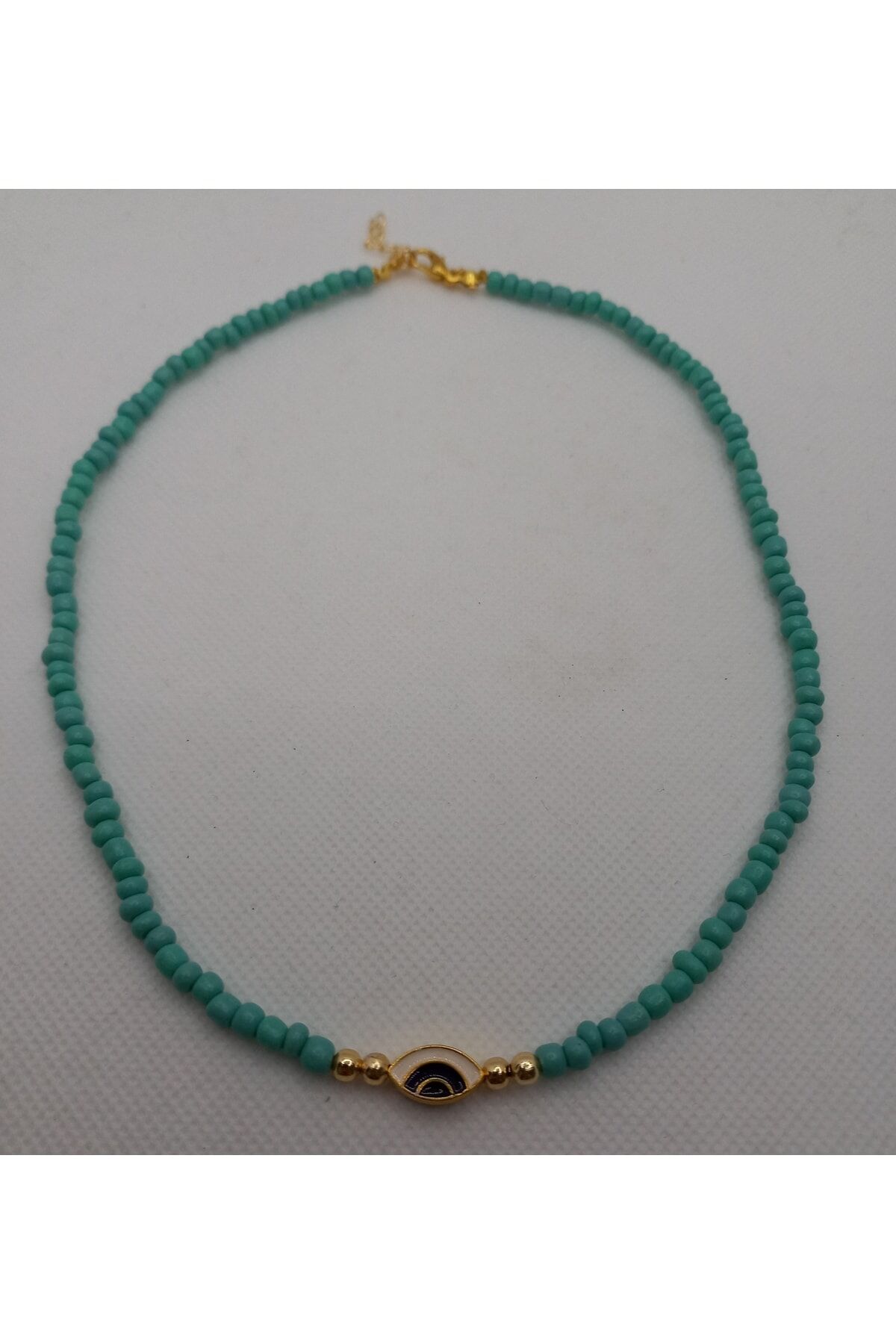 Mint Yeşili Boncuk Kolye