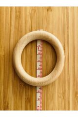 Amigurumi Oyuncak Bebek Doğal Ahşap Halka. 7 cm. 3 adet.