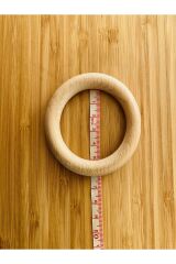 Amigurumi Oyuncak Bebek Doğal Ahşap Halka. 7 cm. 3 adet.