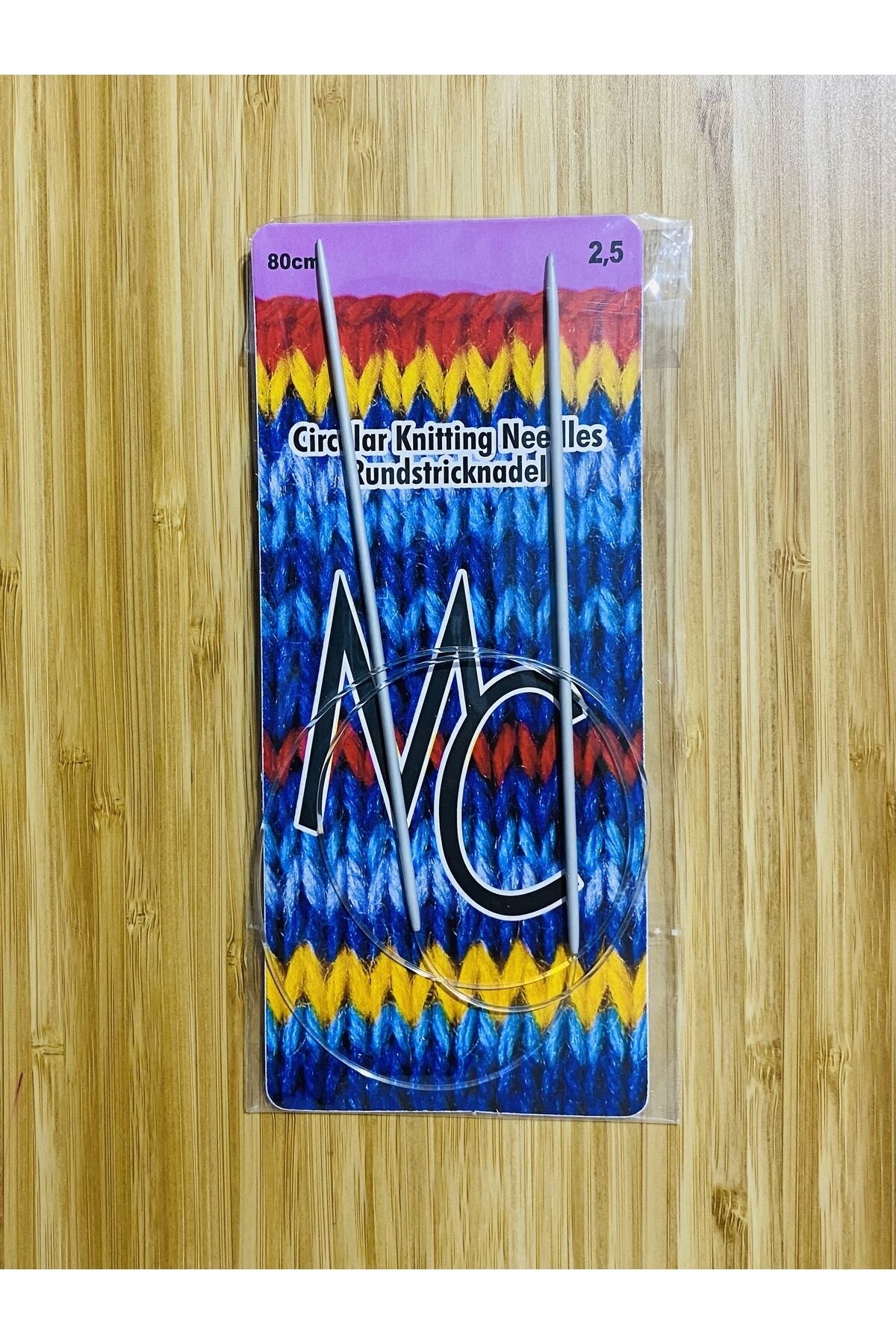 Misinalı Örgü Şiş 80 Cm. Şiş No:2,5. 2 Adet.