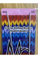 Misinalı Örgü Şiş 80 Cm. Şiş No:2,5. 2 Adet.