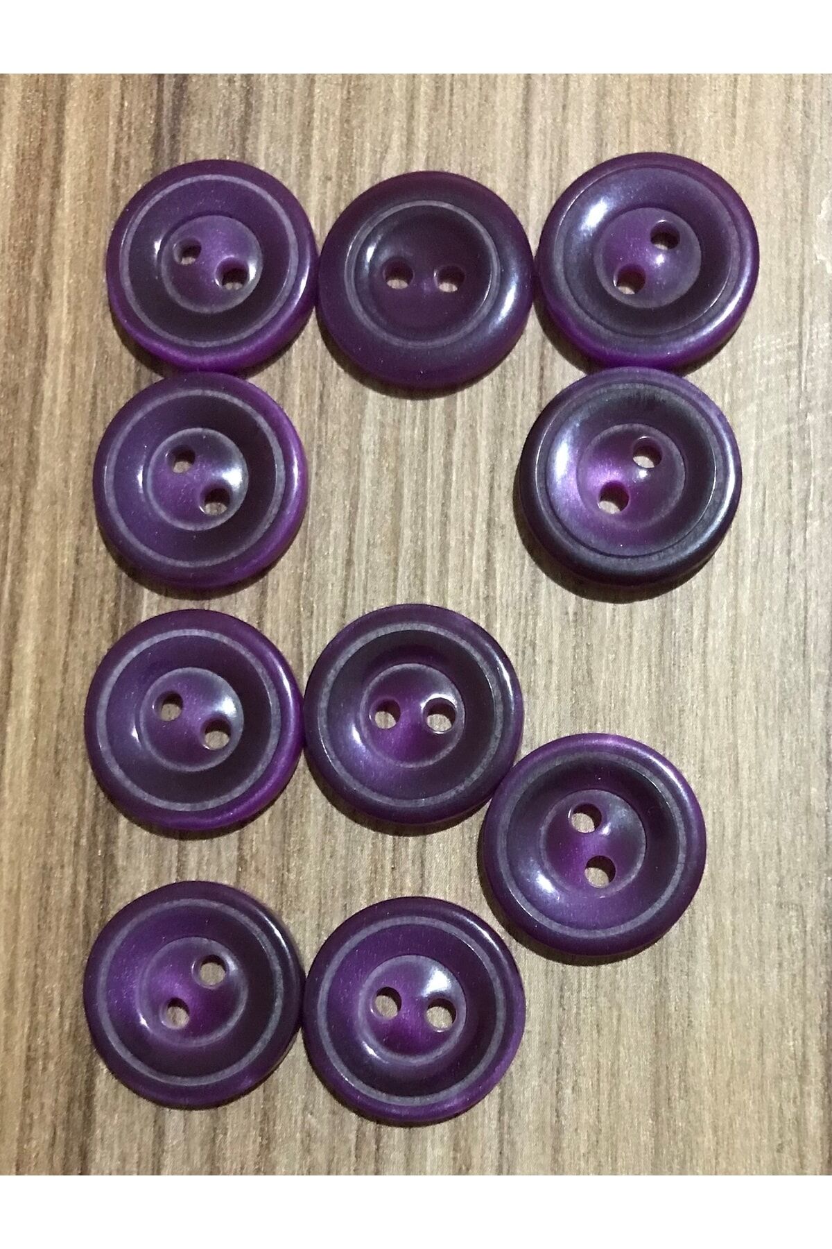 Mor Düğme 18mm. 10'lu Paket.