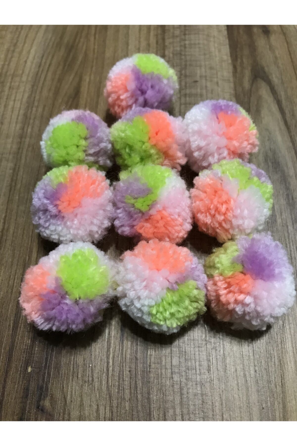 Multi Yün Ponpon Çok Renkli 10 Adet