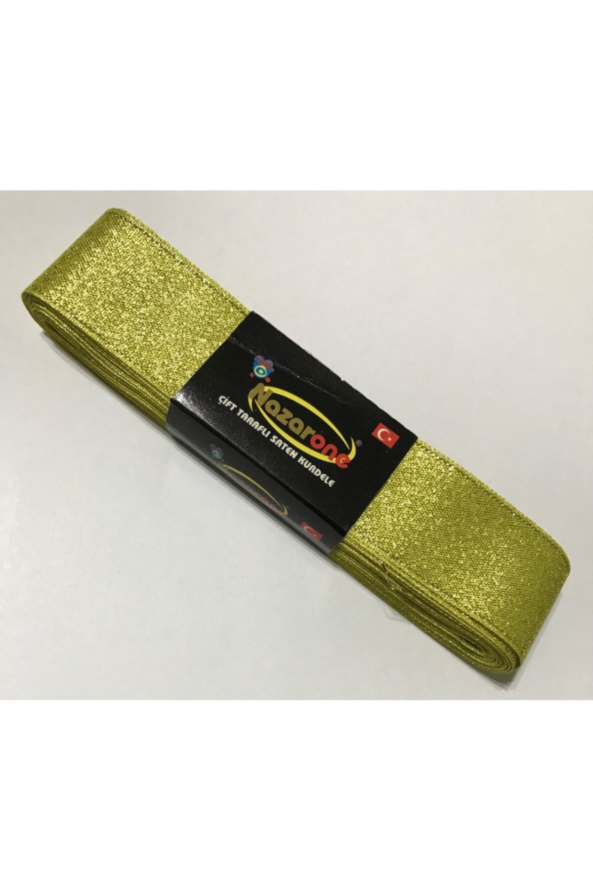 3cm. 10metre. Simli Saten Kurdele