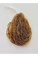 Renk No;79 Koyu altın sarısı. Kum Boncuk, Çekoslovakya (hapishane Işi)boncuğu 12dizi