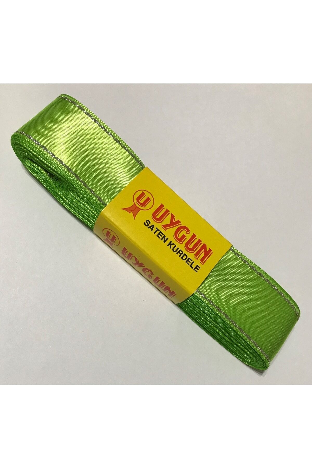 3cm. 10metre. Simli Saten Kurdele.