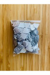 Oya, abiye, Şal, Çeyiz, Halay Mendili, El işi Plastik Desenli Kalp Pul. 20gr. Tahmini 260 adet.