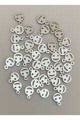 Gülen Yüz 8mm. Oya, Abiye, Halhal, Bileklik, Kolye Vb. Pleksi Plastik El Işleme Pul. 20gr.