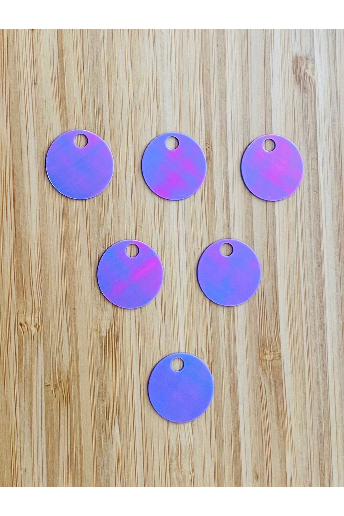 Patik, Çanta, Supla Ve Makrame El Işleme Sedef kaplama Pul. 20mm 25gr. Lila