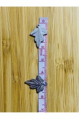 Gümüş Çınar Yaprağı Oya, Abiye, Halhal, Bileklik, Kolye. Pleksi Kalın Plastik El Işleme Pul. 20gr.