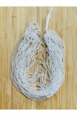 Renk: Janjan Beyaz. Kum Boncuk Çekoslovakya, Adana, Hapishane, Iğne Oyası Ve Işleme Boncuğu 12dizi.