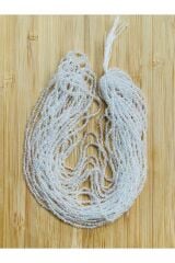 Renk: Janjan Beyaz. Kum Boncuk Çekoslovakya, Adana, Hapishane, Iğne Oyası Ve Işleme Boncuğu 12dizi.