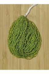 Renk: Kına Yeşili. Boncuk Çekoslovakya, Adana, Hapishane Işi, Iğne Oyası Ve Işleme Boncuğu 12dizi.