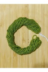 Renk: Kına Yeşili. Boncuk Çekoslovakya, Adana, Hapishane Işi, Iğne Oyası Ve Işleme Boncuğu 12dizi.