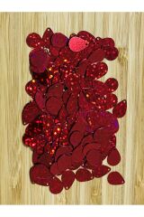 Oya, Halhal, Havlu, Halay Mendili, Abiye Işleme Akrilik Plastik Kaplama Lazer Damla Pul Kırmızı 20gr