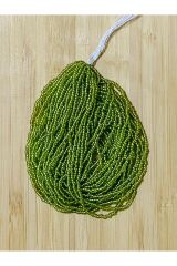 Renk: Kına Yeşili. Boncuk Çekoslovakya, Adana, Hapishane Işi, Iğne Oyası Ve Işleme Boncuğu 12dizi.