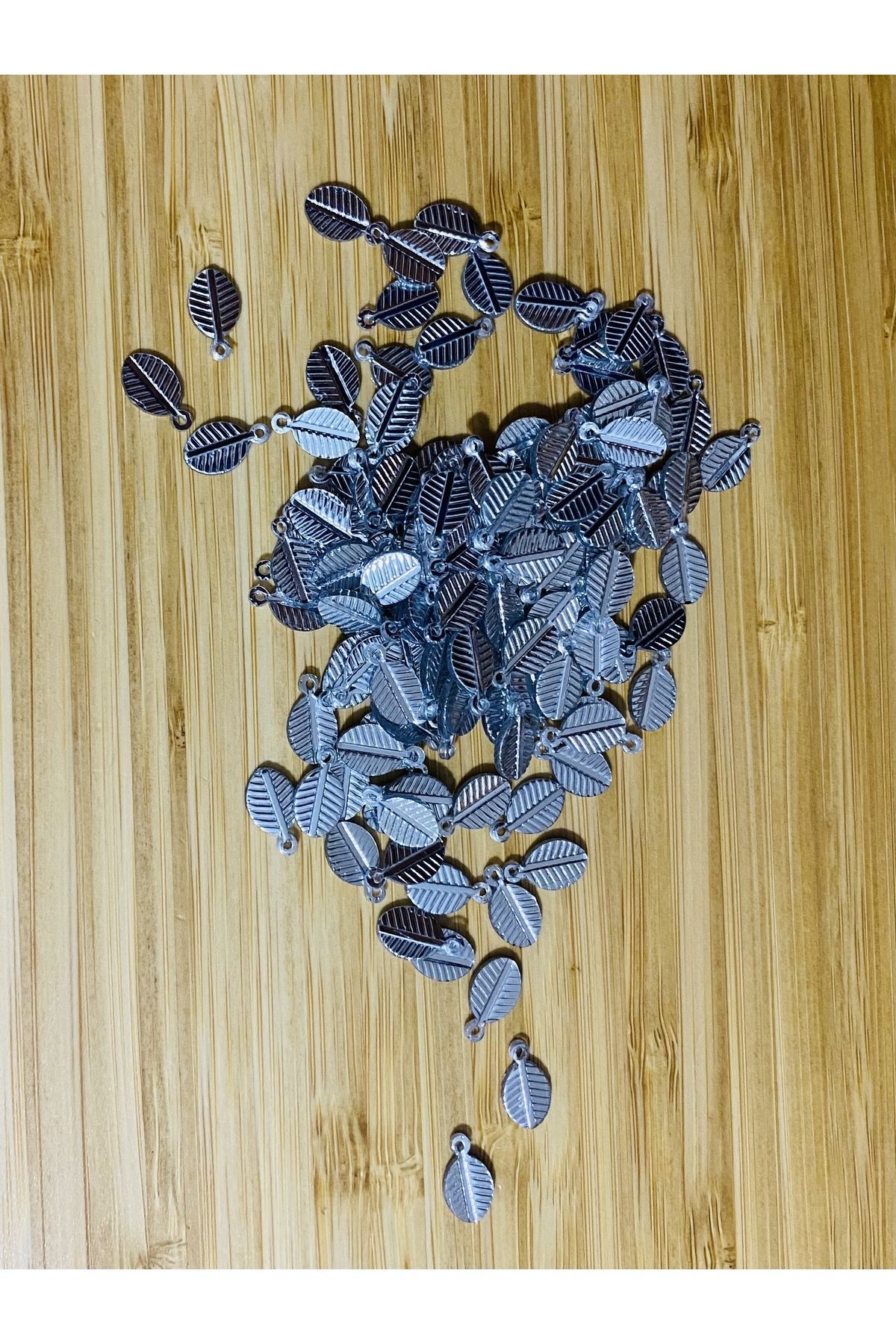 Gümüş Kulplu Kahve Çekirdeği Oya, Abiye, Halhal, Bileklik, Kolye. Pleksi (KALIN) Plastik Pul. 20gr