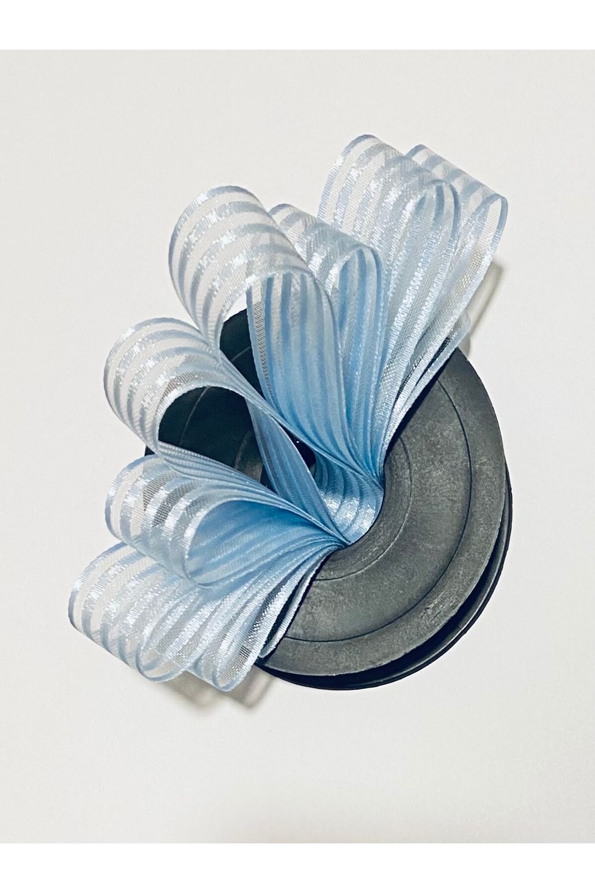 Çizgili şifon kurdele (Kurdale) 2.5cm x 20metre. Renk No:12