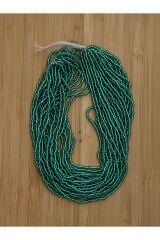 Renk: Küf Yeşili. Kum Boncuk Çekoslovakya, Adana, Hapishane Işi, Iğne Oyası Boncuğu 12dizi.