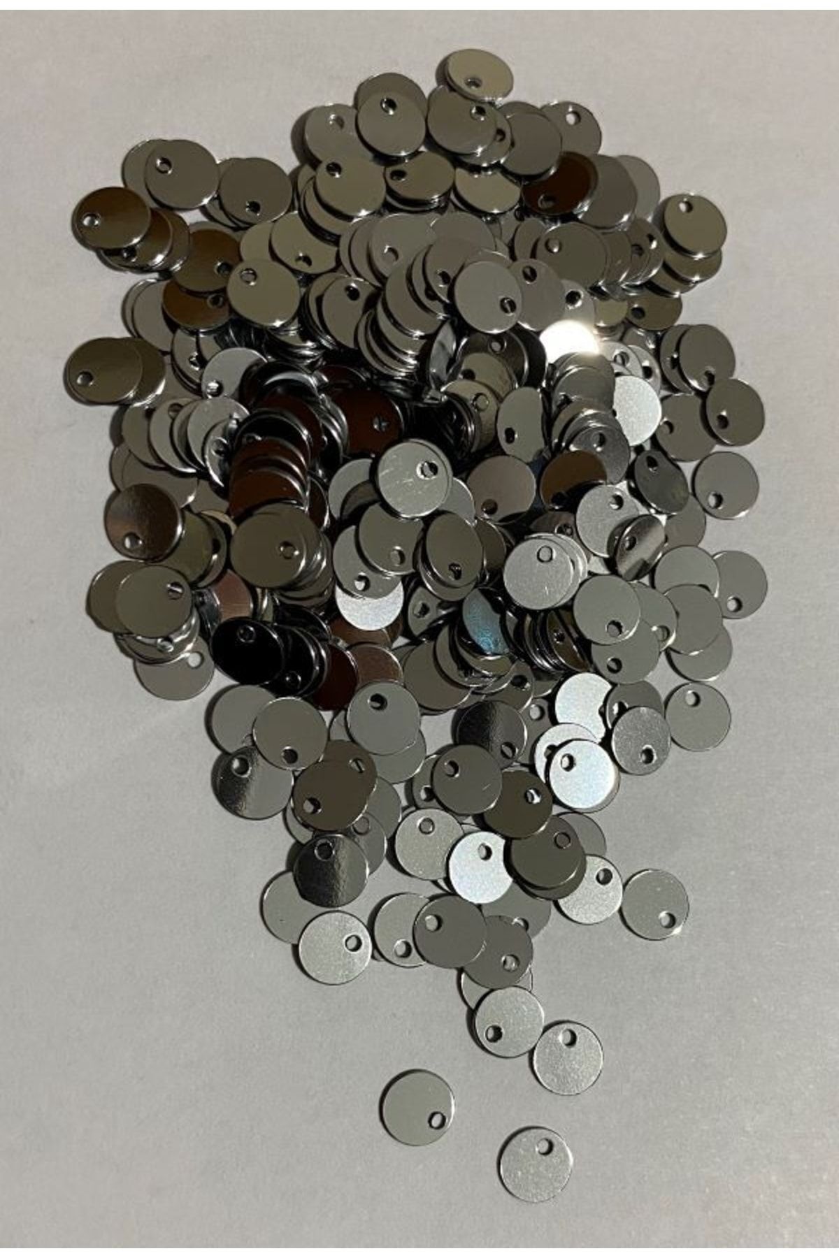 Yan Delikli Oya, Abiye, Havlu Ve Çeyizlik Işleme Plastik Pul. 6mm.20gr.gümüş. 1350-1360 Adet