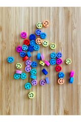 Fimo Takı boncuğu 50 adet. Renkli.