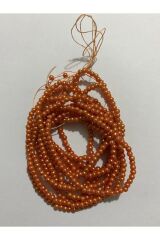 3mm Inci Boncuk 2'li Dizi. Renk: Taba. Takriben 620-640 Adet.