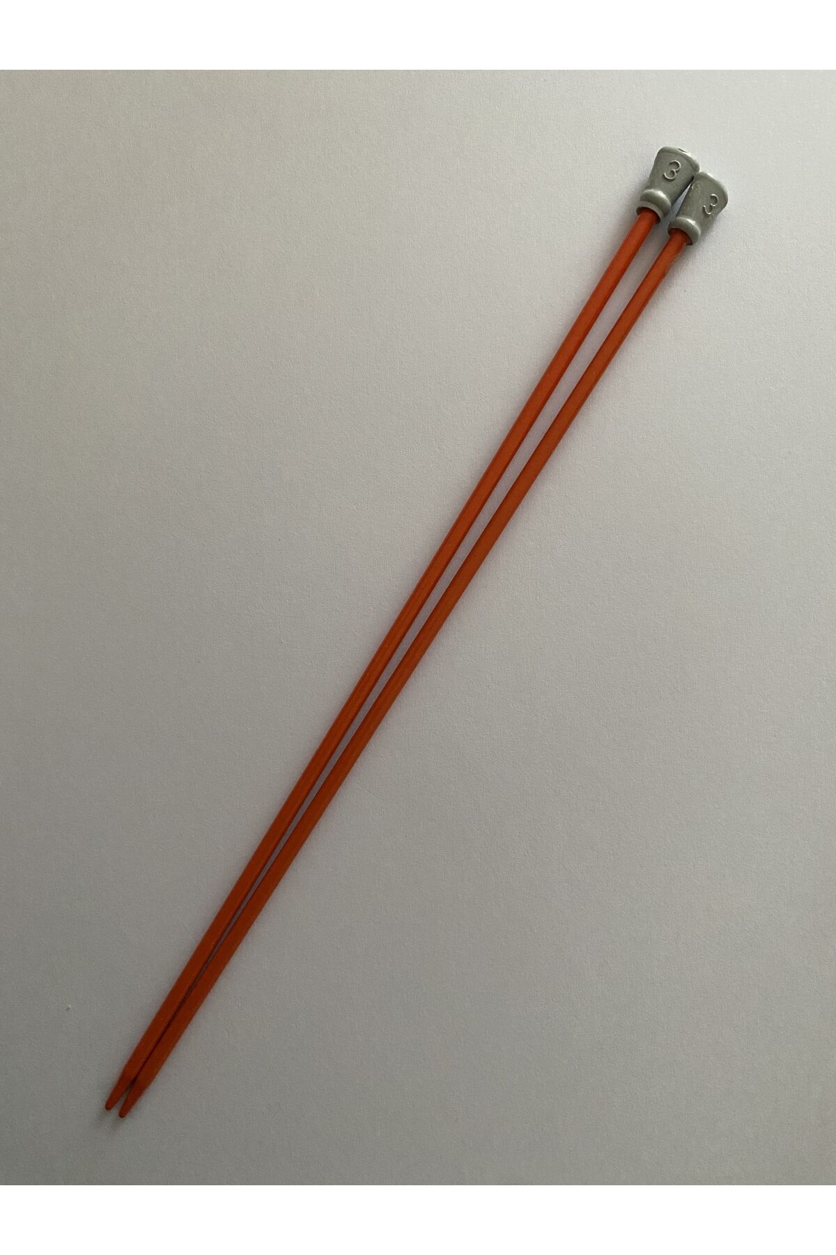 Renkli Çocuk Örgü Şiş. 20cm. No:3 Turuncu.