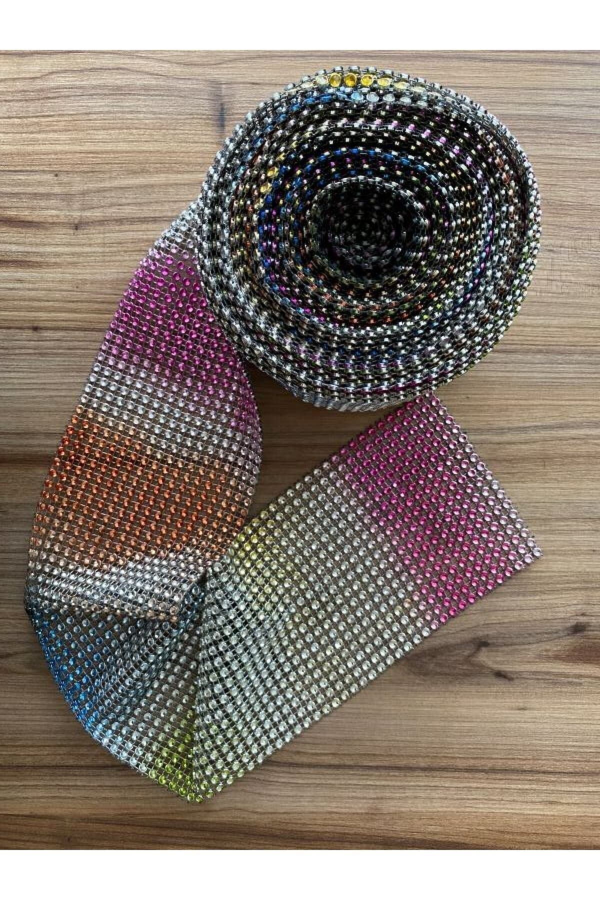 Renkli Dekoratif Şerit Harç Gofret 24 Sıra Taşı 4 mm 50 santimetre.