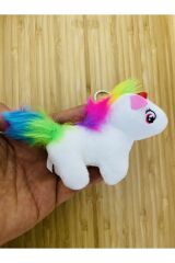 Sevimli At Anahtarlık. Beyaz. 12cm.