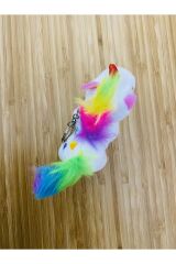 Sevimli At Anahtarlık. Beyaz. 12cm.