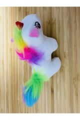 Sevimli At Anahtarlık. Beyaz. 12cm.