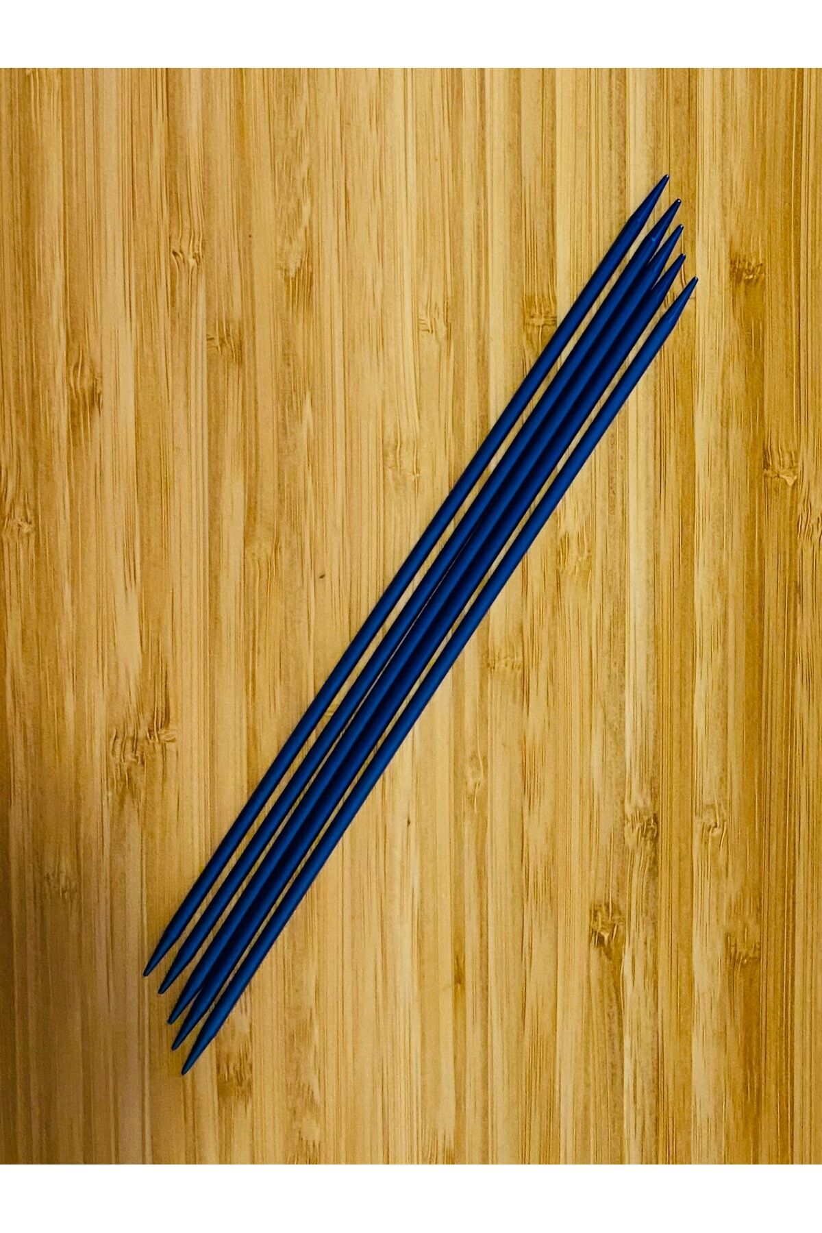 Renkli Metal  El Örgü Çorap Şiş.  5'li Paket. 20cm. No:3.5 Renk: Parliament.