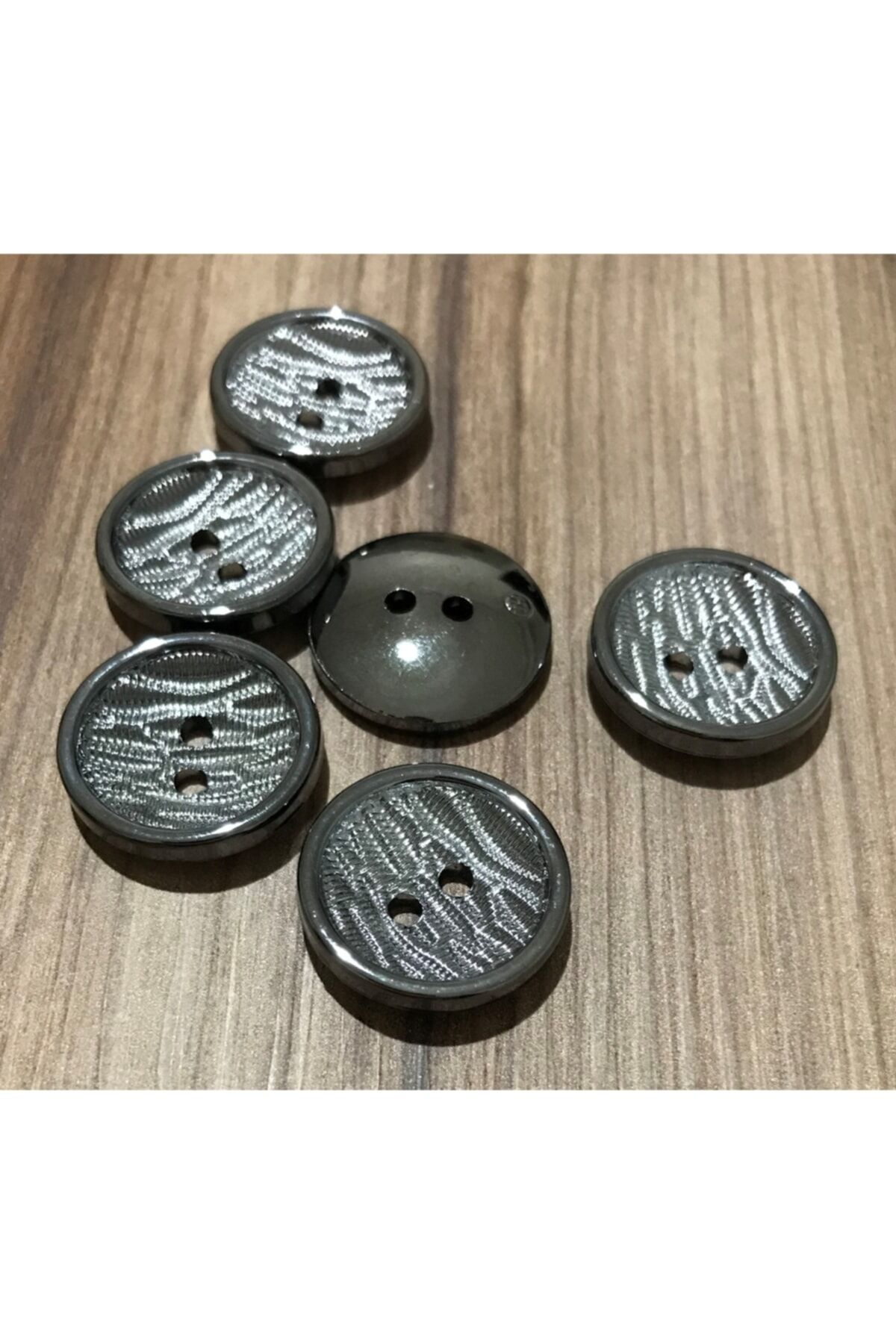 Çanak Metalize Düğme 2cm. 6'lı Paket.