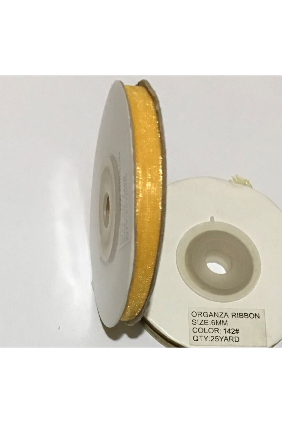 Organza (organze) Kurdele 6mmx25metre 1 Adet.