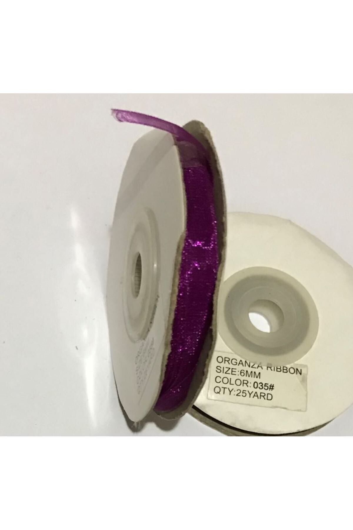 Organza (organze) Kurdele 6mmx25metre 1 Adet.