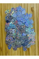 Oya, Halhal, Havlu, Halay Mendili, Abiye Işleme Akrilik Plastik Kaplama Lazer Damla Pul. Gümüş. 20gr