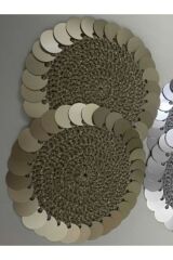 Simli makrame çanta, cüzdan, abiye ve halay mendili el işleme pul 20mm. 25 gr.