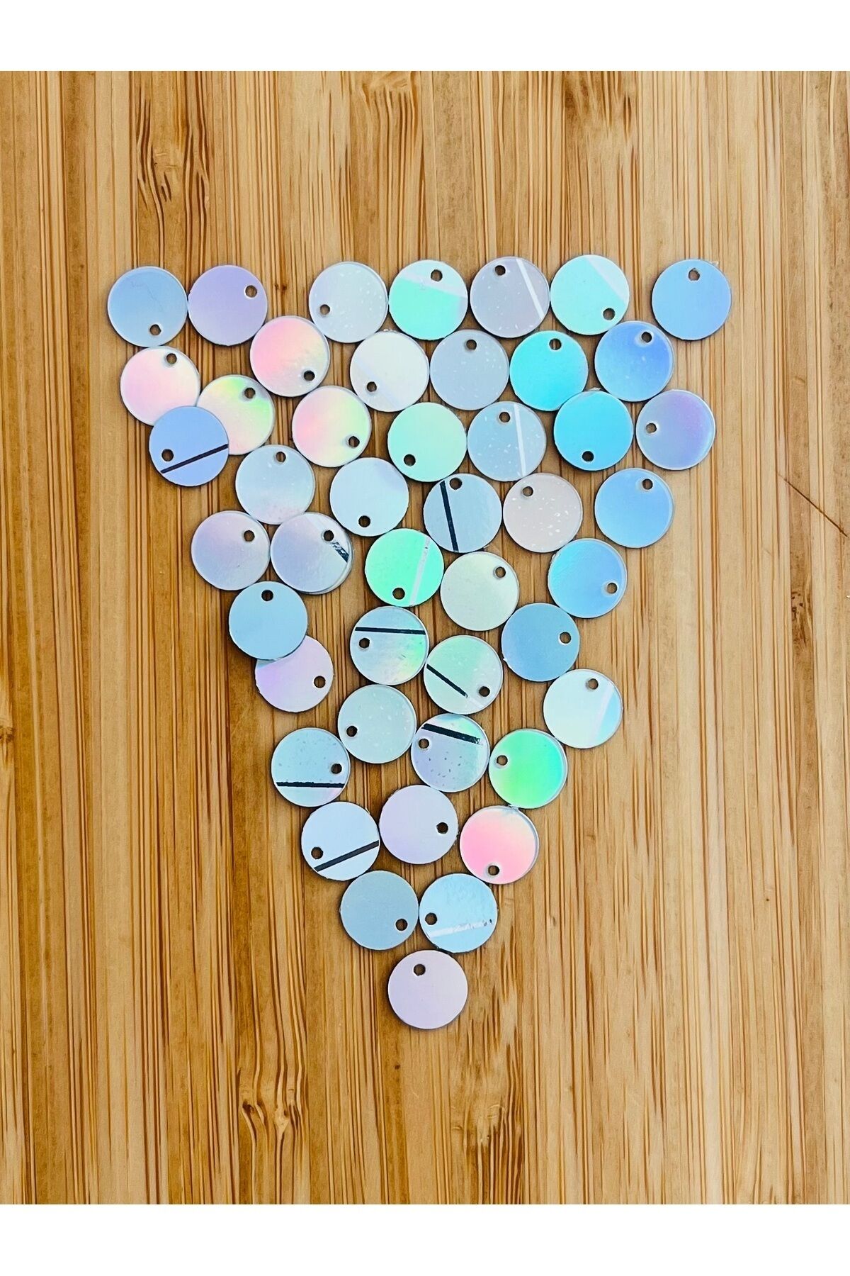 Yan Delikli Oya,havlu, Abiye, Çeyizlik El Işleme Kaplama Pul 8mm 20 gr Takriben 750 Adet No;11