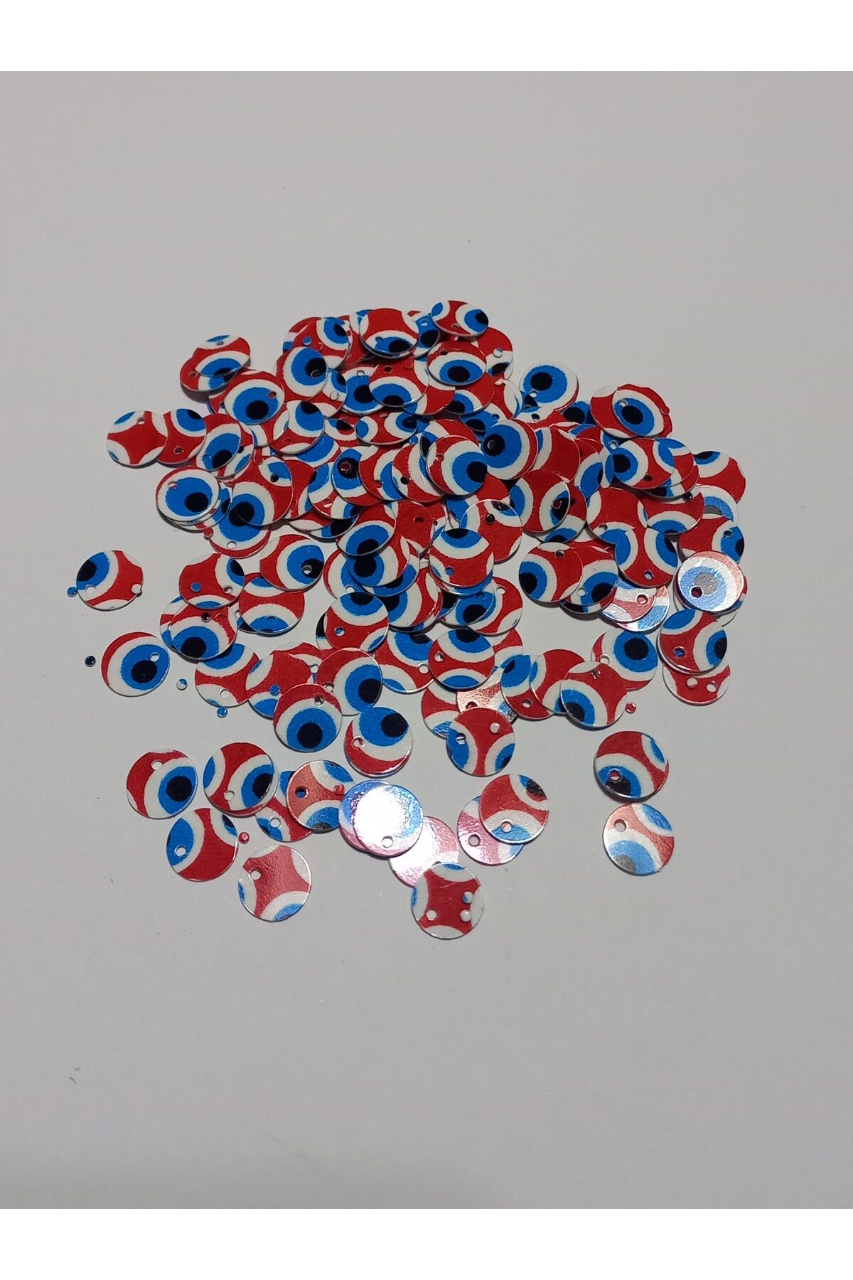 Yan delikli Oya,havlu, Abiye, çeyizlik el işleme pul 8mm 20 gr takriben 750 adet