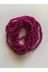 4mm Plastik Inci Boncuk 2 Dizi Yaklaşık 400 Adet. Metalik Mor