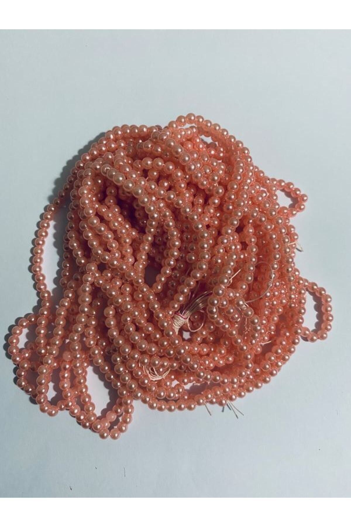 4mm Plastik Inci Boncuk 2 Dizi Yaklaşık 400 Adet. Yavru Ağzı